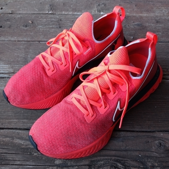 Nike React Infinity Run Flyknit CD4371-600 Red Bla - Picture 2 of 11